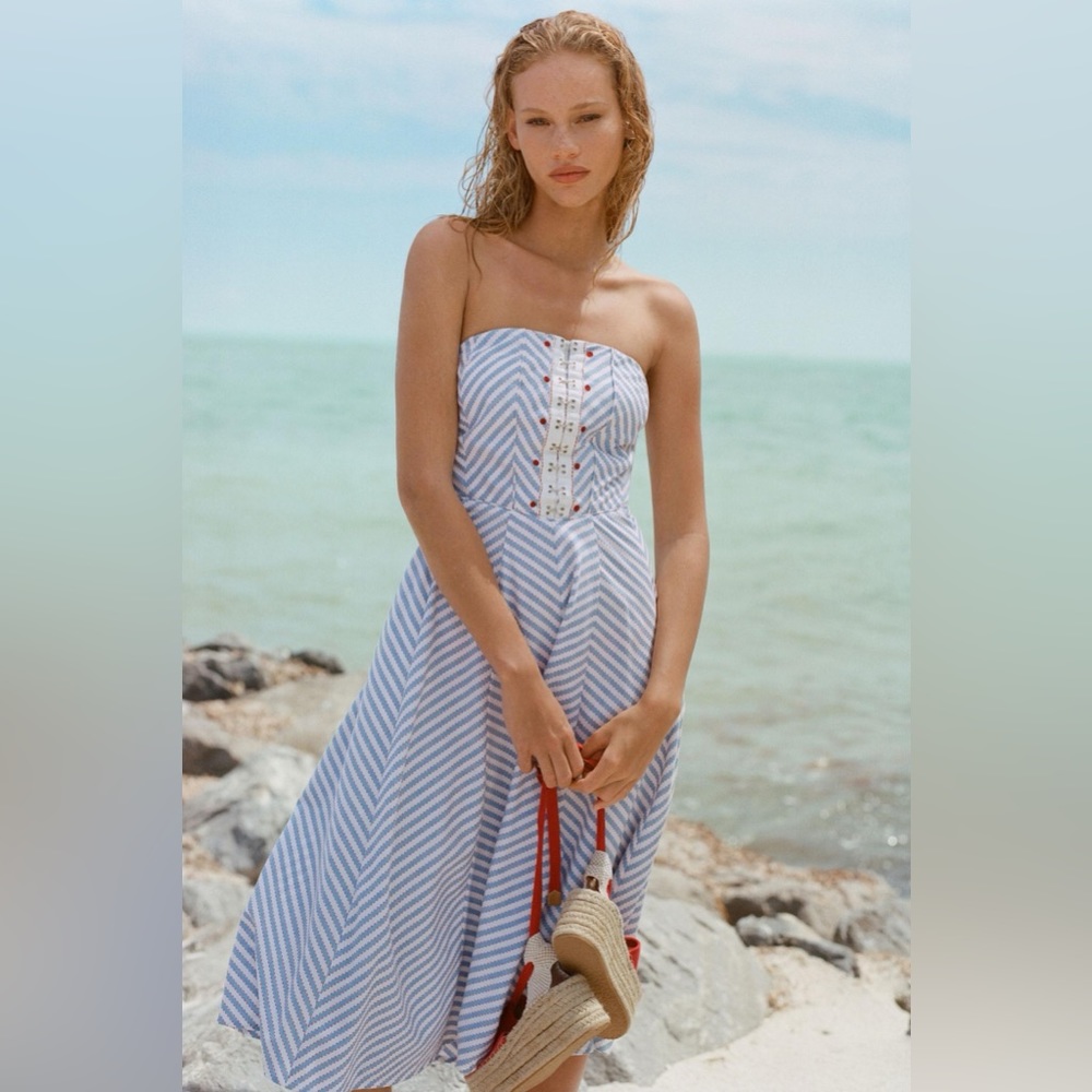 Anthropologie Strapless Dress XS